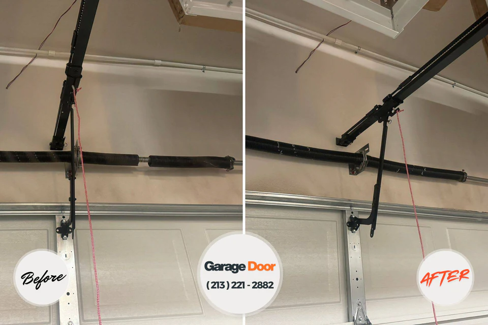 Before and after: garage door repair Rio Rico, AZ